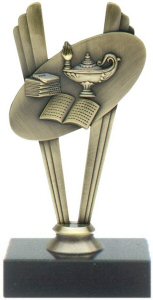 Scholastic Theme Metal Trophy