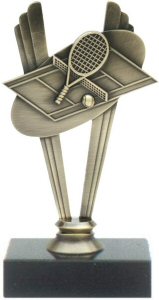 Tennis Theme Metal Trophy