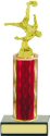 Diamond Hologram Round Column Soccer Trophy