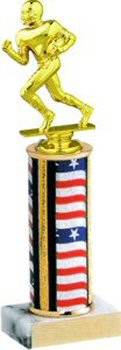 Flag Series Round Column Football Trophy