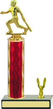 Diamond Hologram Baseball Trophy with Trim