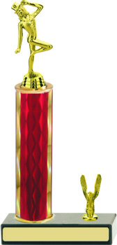 Diamond Hologram Column Dance Trophy with Trim