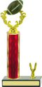 Diamond Hologram Column Football Trophy with Trim