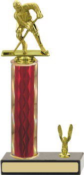 Diamond Hologram Column Hockey Trophy with Trim