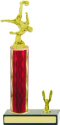 Diamond Hologram Column Soccer Trophy with Trim