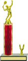 Diamond Hologram Column Tennis Trophy with Trim