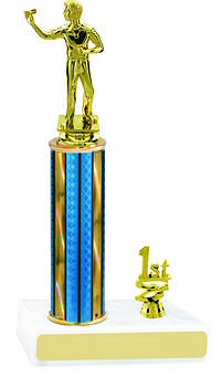 Prism Hologram Column Darts Trophy with Trim