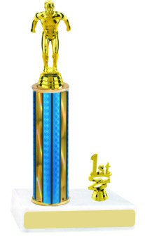 Prism Round Column Swimming Trophy with Trim