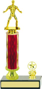 Diamond Wrestling Trophy with Pedestal and Trim
