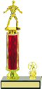 Diamond Wrestling Trophy with Pedestal and Trim