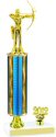 Prism Round Column Archery Trophy with Pedestal and Trim
