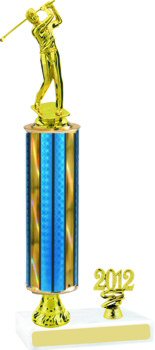 Prism Golf Trophy with Pedestal and Trim