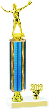 Prism Volleyball Trophy with Pedestal and Trim