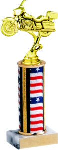 Traditional Round Column Motorcycle Trophy