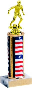 Flag Series Round Column Soccer Trophy