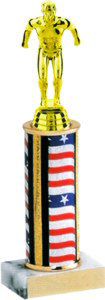 Flag Series Round Column Swimming Trophy