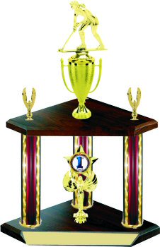 Economical Three Post Cup Trophy