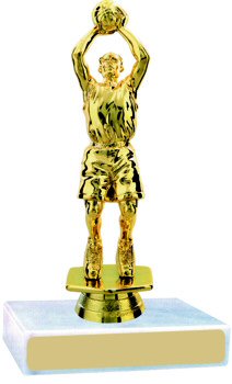 Basketball Figure on a Marble Base Trophy