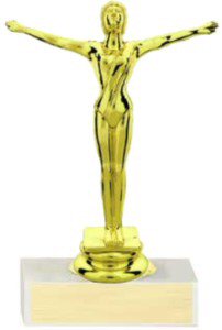 Gymnast on a Marble Base Trophy