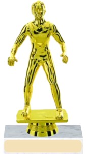 Wrestler on a Marble Base Trophy