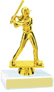 Softball Figure on a Base Trophy