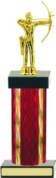 Diamond Hologram Wide Column Archery Trophy
