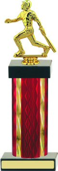 Classic Baseball Trophy on Black Marble Base