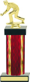 Diamond Hologram Wide Column Bocce Trophy