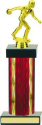 Diamond Hologram Wide Column Bowling Trophy