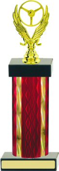 Diamond Hologram Wide Column Car Show Trophy