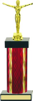 Diamond Hologram Wide Column Gymnastics Trophy