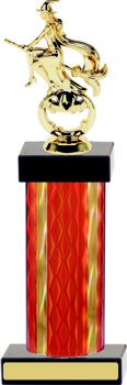 Diamond Hologram Wide Column Witch Trophy