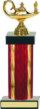 Diamond Hologram Wide Column Knowledge Trophy