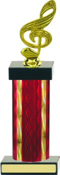 Diamond Hologram Wide Column Music Trophy