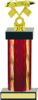 Diamond Hologram Wide Column Pinewood Derby Trophy