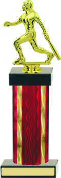 Diamond Hologram Wide Column Softball Trophy
