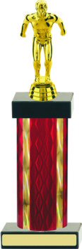 Diamond Hologram Wide Column Swimming Trophy