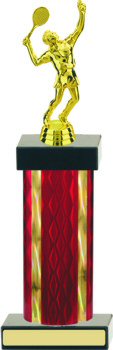 Diamond Hologram Wide Column Tennis Trophy