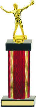 Diamond Hologram Wide Column Volleyball Trophy