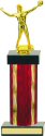 Diamond Hologram Wide Column Volleyball Trophy