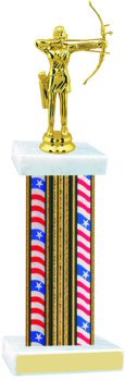 Flag Series Wide Column Archery Trophy