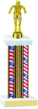 Flag Series Wide Column Swimming Trophy