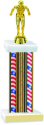 Flag Series Wide Column Swimming Trophy