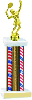 Flag Series Wide Column Tennis Trophy