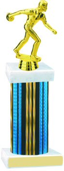Prism Hologram Wide Column Bowling Trophy