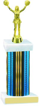 Prism Hologram Wide Column Cheerleading Trophy