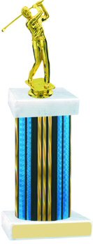 Prism Hologram Wide Column Golf Trophy