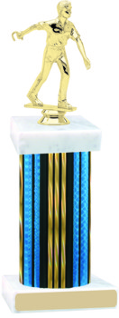 Prism Wide Column Horseshoes Trophy