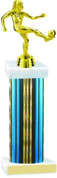 Prism Hologram Wide Column Soccer Trophy