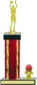 Diamond Hologram Basketball Trophy with Trim